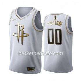 Canotte Uomo Houston Rockets Personalizzate 2019-20 Nike Bianco Golden Edition Swingman